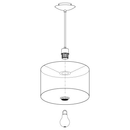 Eglo 31601 - Lustr na lanku MASERLO 1xE27/60W/230V