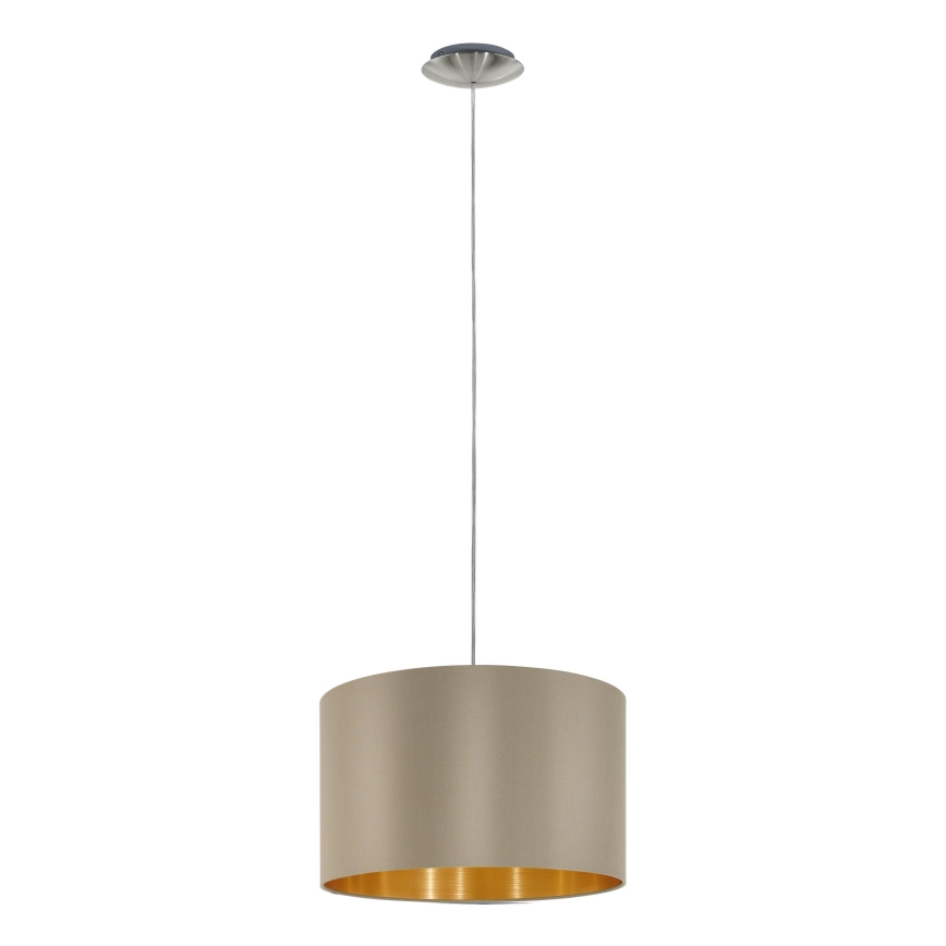 Eglo - Lustr na lanku 1xE27/60W/230V taupe