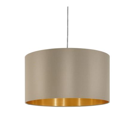 Eglo - Lustr na lanku 1xE27/60W/230V taupe