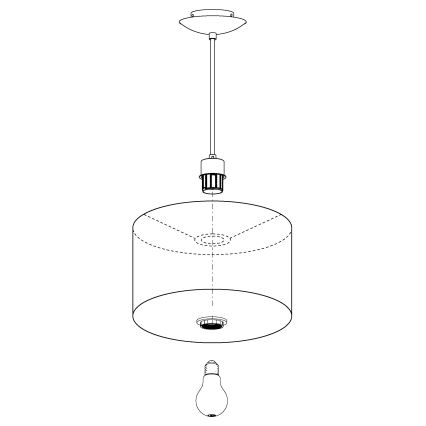 Eglo 31603 - Lustr na lanku MASERLO 1xE27/60W/230V