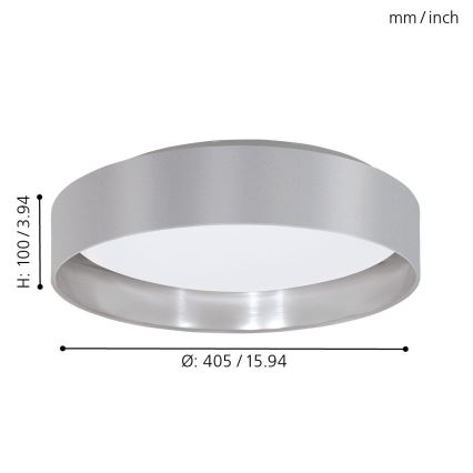 Eglo 31623 - LED Stropní svítidlo MASERLO LED/16W/230V