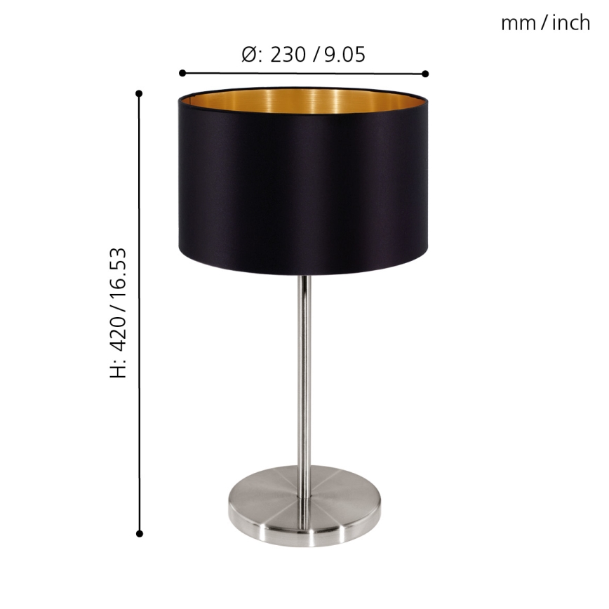 Eglo - Stolní lampa 1xE27/60W/230V
