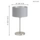 Eglo 31628 - Stolní lampa  MASERLO 1xE27/60W/230V