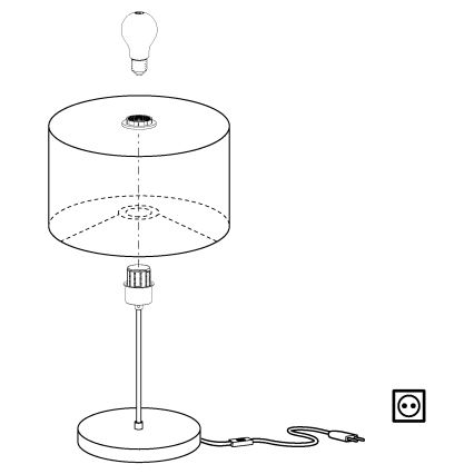 Eglo 31629 - Stolní lampa MASERLO 1xE27/60W/230V