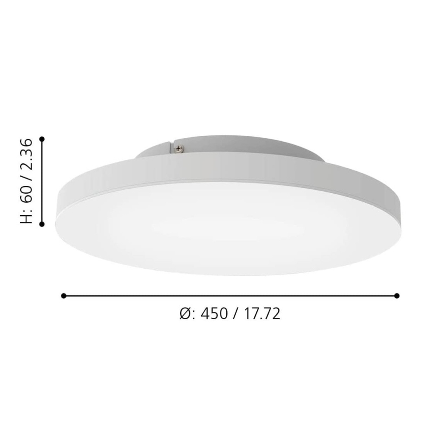 Eglo 31728 - LED RGBW Stmívatelné stropní svítidlo TURCONA-Z LED/22,4W/230V 2700-6500K bílá