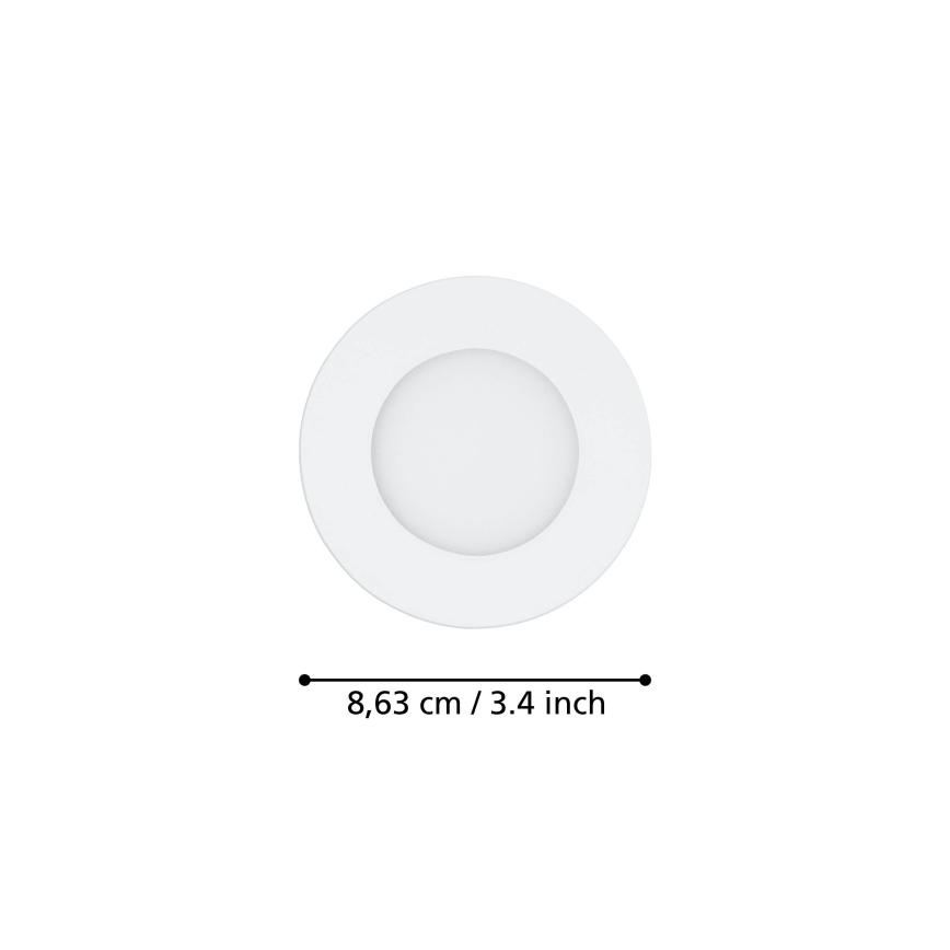 Eglo 31741 - SADA 3x LED Stmívatelné koupelnové podhledové svítidlo FUEVA-Z 1xLED/2,8W/230V 2700-6500K IP44 bílá