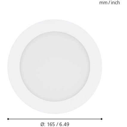 Eglo 31742 - LED Stmívatelné koupelnové podhledové svítidlo FUEVA-Z LED/10,5W/230V 2700-6500K IP44 bílá