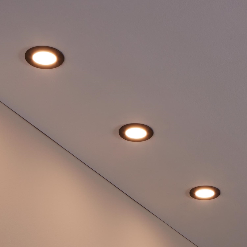 Eglo 31743 - SADA 3x LED Stmívatelné koupelnové podhledové svítidlo FUEVA-Z 1xLED/2,8W/230V 2700-6500 IP44 černá