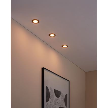 Eglo 31743 - SADA 3x LED Stmívatelné koupelnové podhledové svítidlo FUEVA-Z 1xLED/2,8W/230V 2700-6500 IP44 černá