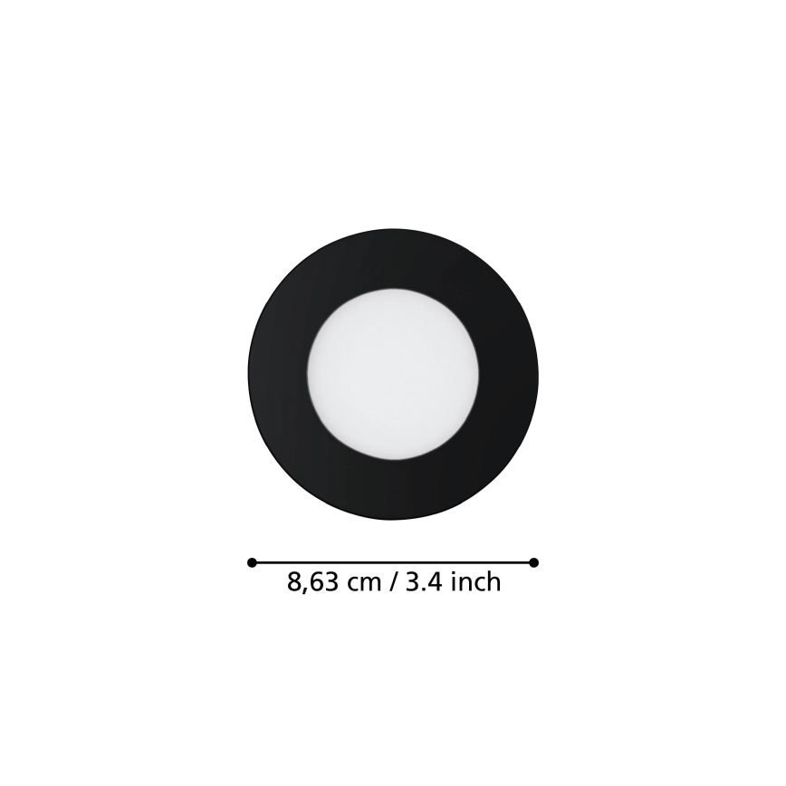 Eglo 31743 - SADA 3x LED Stmívatelné koupelnové podhledové svítidlo FUEVA-Z 1xLED/2,8W/230V 2700-6500 IP44 černá