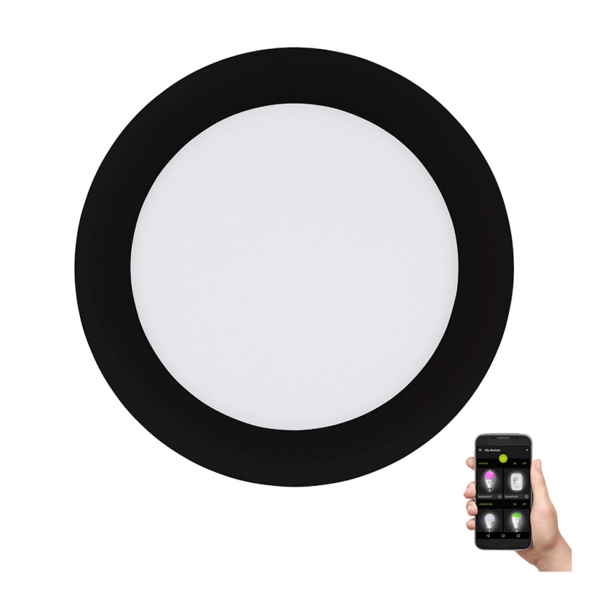 Eglo 31744 - LED Stmívatelné koupelnové podhledové svítidlo FUEVA-Z LED/10,5W/230V 2700-6500K IP44 černá
