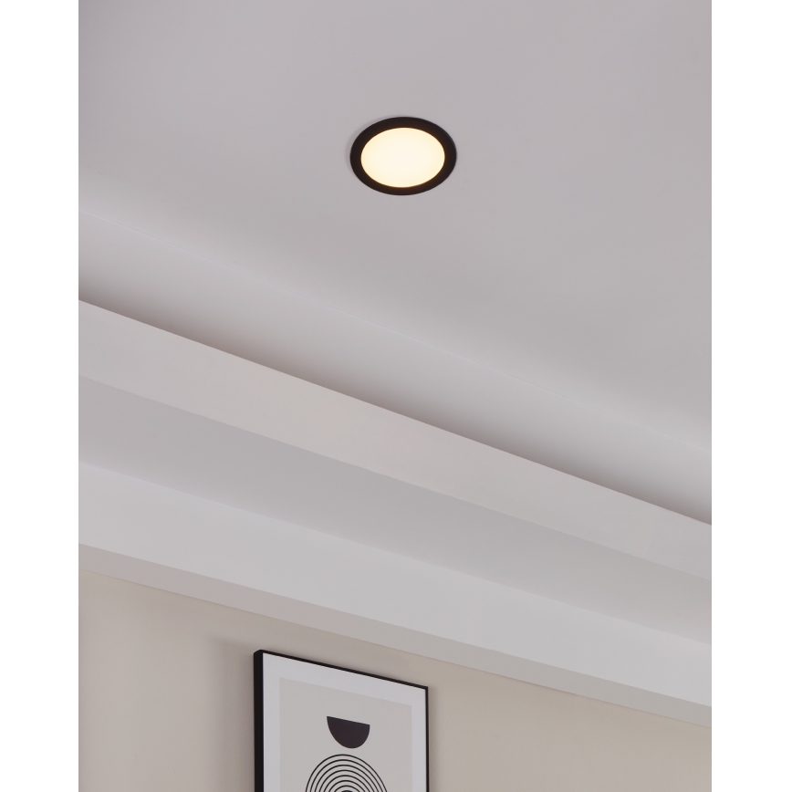 Eglo 31744 - LED Stmívatelné koupelnové podhledové svítidlo FUEVA-Z LED/10,5W/230V 2700-6500K IP44 černá