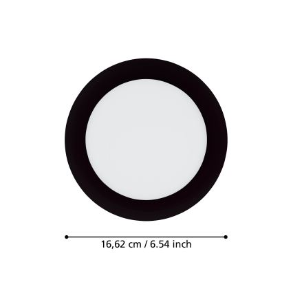 Eglo 31744 - LED Stmívatelné koupelnové podhledové svítidlo FUEVA-Z LED/10,5W/230V 2700-6500K IP44 černá