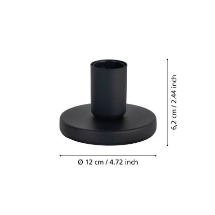 Eglo - Noha lampová 1xE27/40W/230V černá