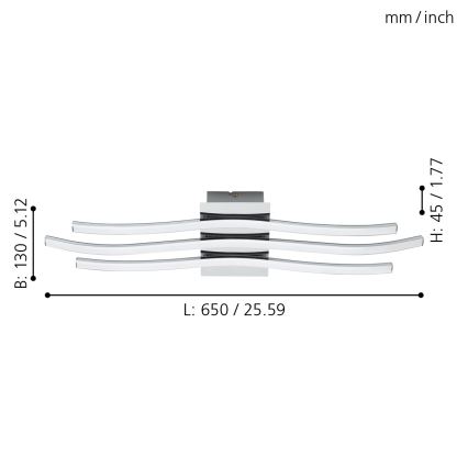 Eglo 31995 - LED stropní svítidlo RONCADE LED/26W/230V