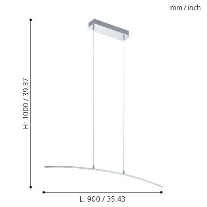 Eglo 32048 - LED lustr LASANA LED/14W/230V