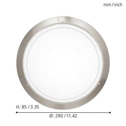 Eglo 32094 - LED Stropní svítidlo PLANET LED/11W/230V 3000K matný chrom