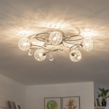 Eglo 32103 - LED Přisazený lustr VELAGO 5xG9/33W/230V lesklý chrom