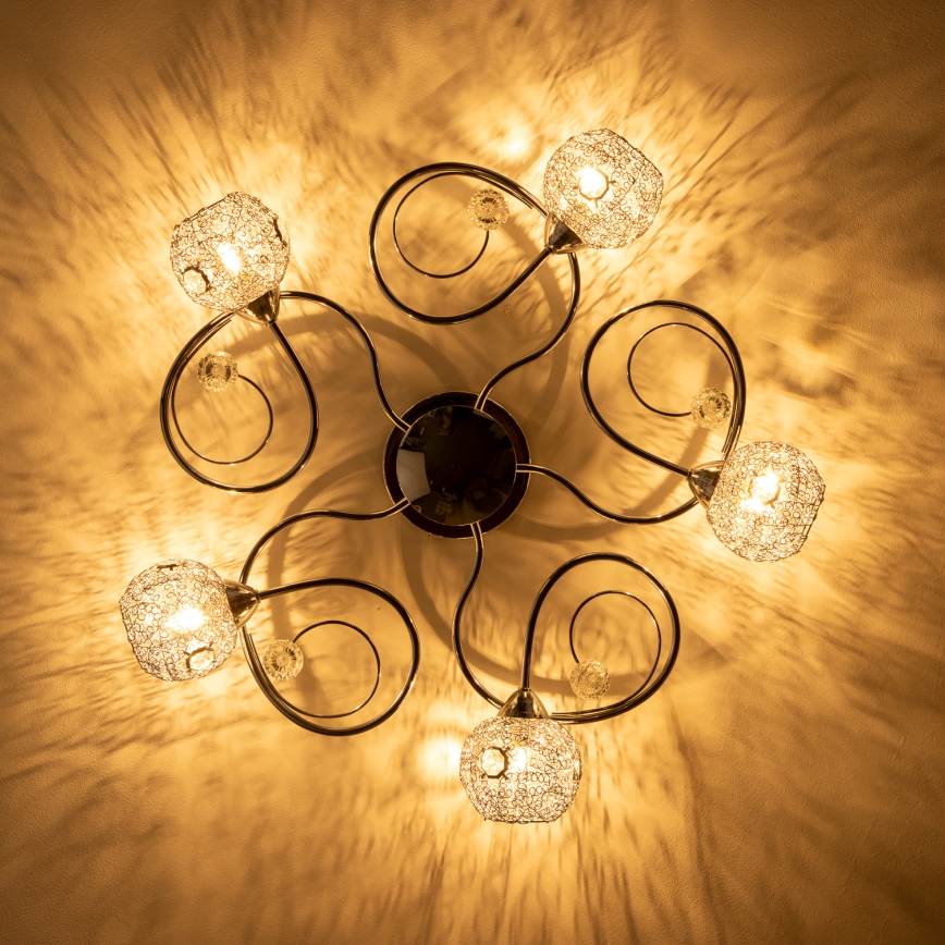 Eglo 32103 - LED Přisazený lustr VELAGO 5xG9/33W/230V lesklý chrom