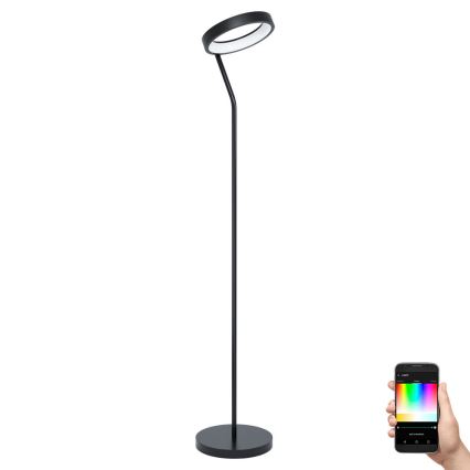 Eglo 32327 - LED RGBW Stmívatelná stojací lampa MARGHERA-C LED/15,5W/230V 2700-6500K černá