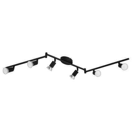 Eglo - LED Bodové svítidlo 6xGU10/2,8W/230V 3000K černá