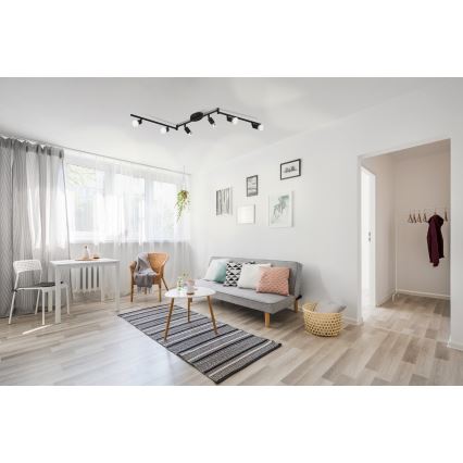 Eglo - LED Bodové svítidlo 6xGU10/2,8W/230V 3000K černá