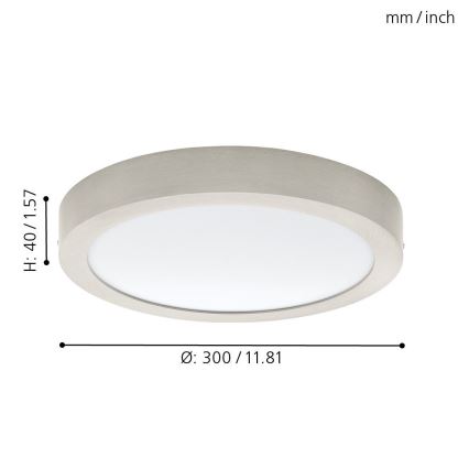 Eglo 32443 - LED stropní svítidlo FUEVA 1 LED/24W/230V