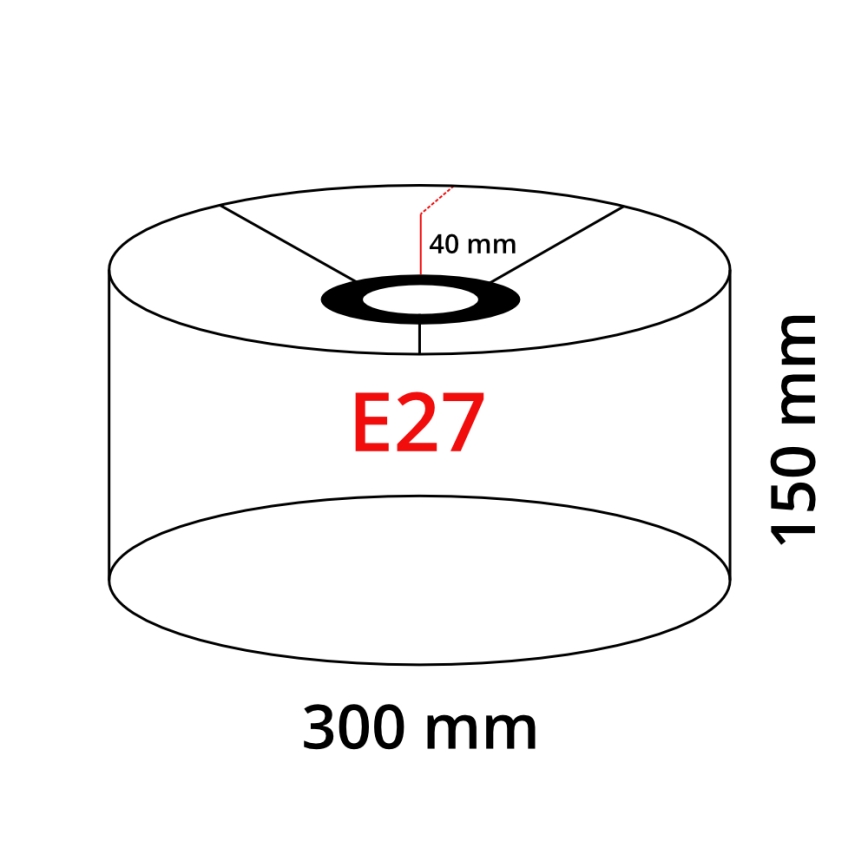 Eglo 32481 - Univerzální stínidlo TUNJA E27 pr. 30 cm černá/měděná