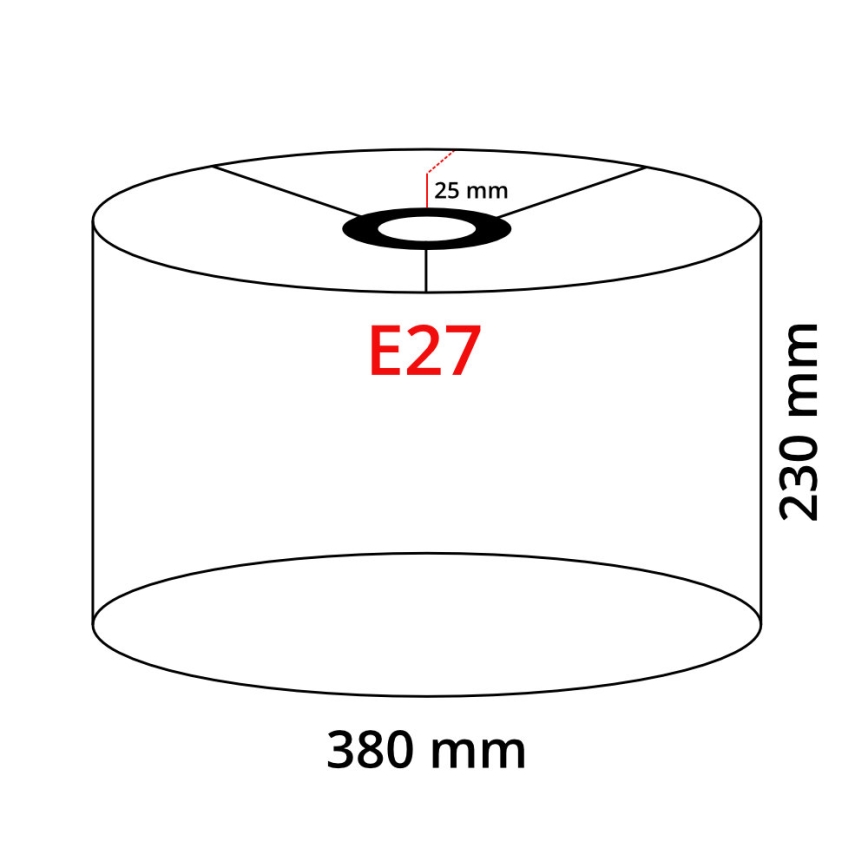 Eglo 32484 - Univerzální stínidlo TUNJA E27 pr. 38 cm šedá