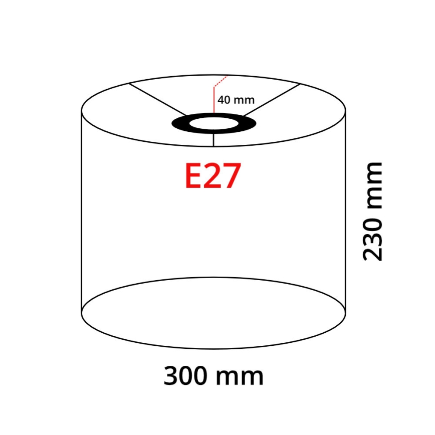 Eglo 32489 - Univerzální stínidlo TUNJA E27 pr. 30 cm šedá