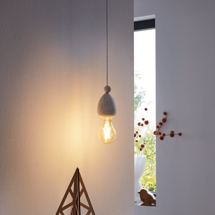 Eglo 32544 - Lustr na lanku YORTH 1xE27/60W/230V bílá