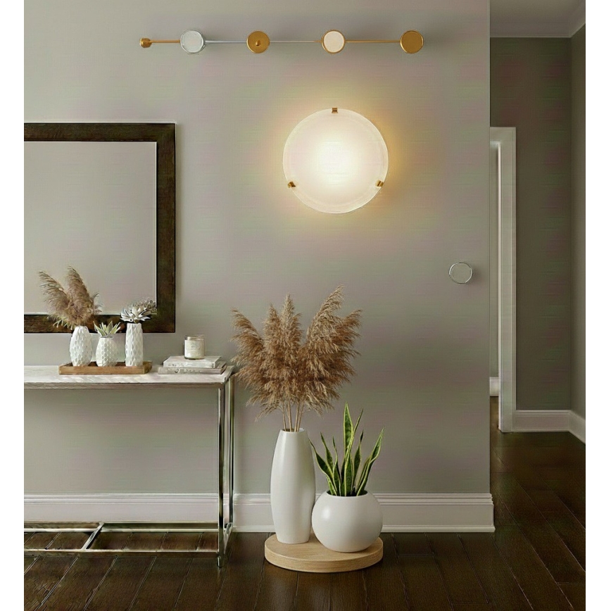 Eglo 32601 - LED Stropní svítidlo SALOME LED/11W/230V pr. 30 cm zlatá/alabastrové sklo