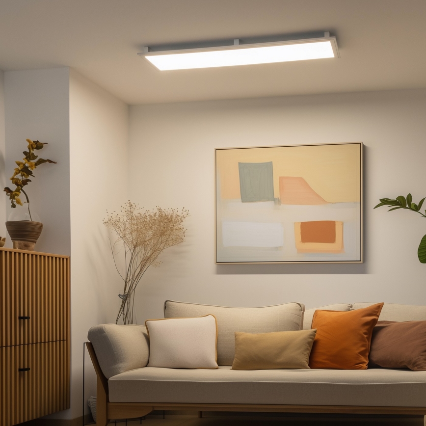 Eglo 32734 - LED RGBW Stmívatelný přisazený 2v1 SALOBRENA-C LED/34W/230V bílá + dálkové ovládání