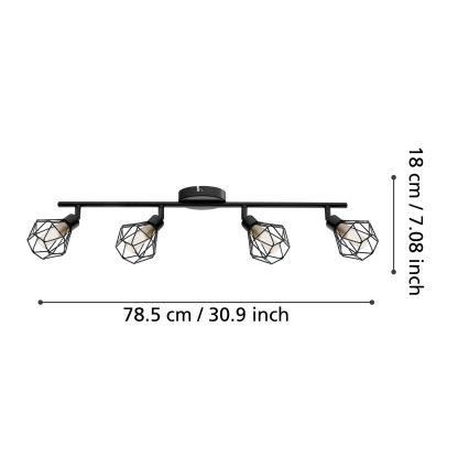 Eglo 32767 - LED Bodové svítidlo ZAPATA 4xG9/3W/230V