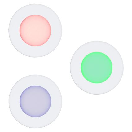 Eglo - SADA 3x LED RGB Stmívatelné podhledové svítidlo FUEVA-C LED/3W/230V pr. 8,5 cm