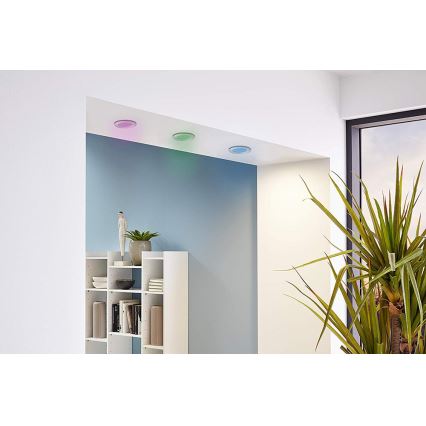 Eglo - SADA 3x LED RGB Stmívatelné podhledové svítidlo FUEVA-C LED/3W/230V pr. 8,5 cm