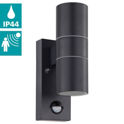 Eglo - LED Venkovní nástěnné svítidlo se senzorem 2xGU10/3W/230V IP44