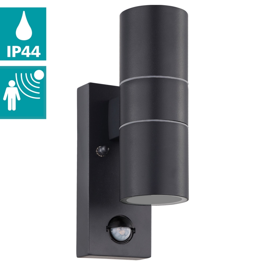 Eglo - LED Venkovní nástěnné svítidlo se senzorem 2xGU10/3W/230V IP44