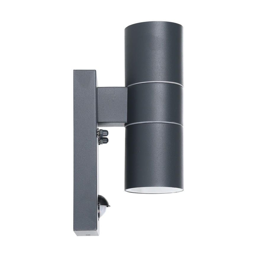 Eglo - LED Venkovní nástěnné svítidlo se senzorem 2xGU10/3W/230V IP44