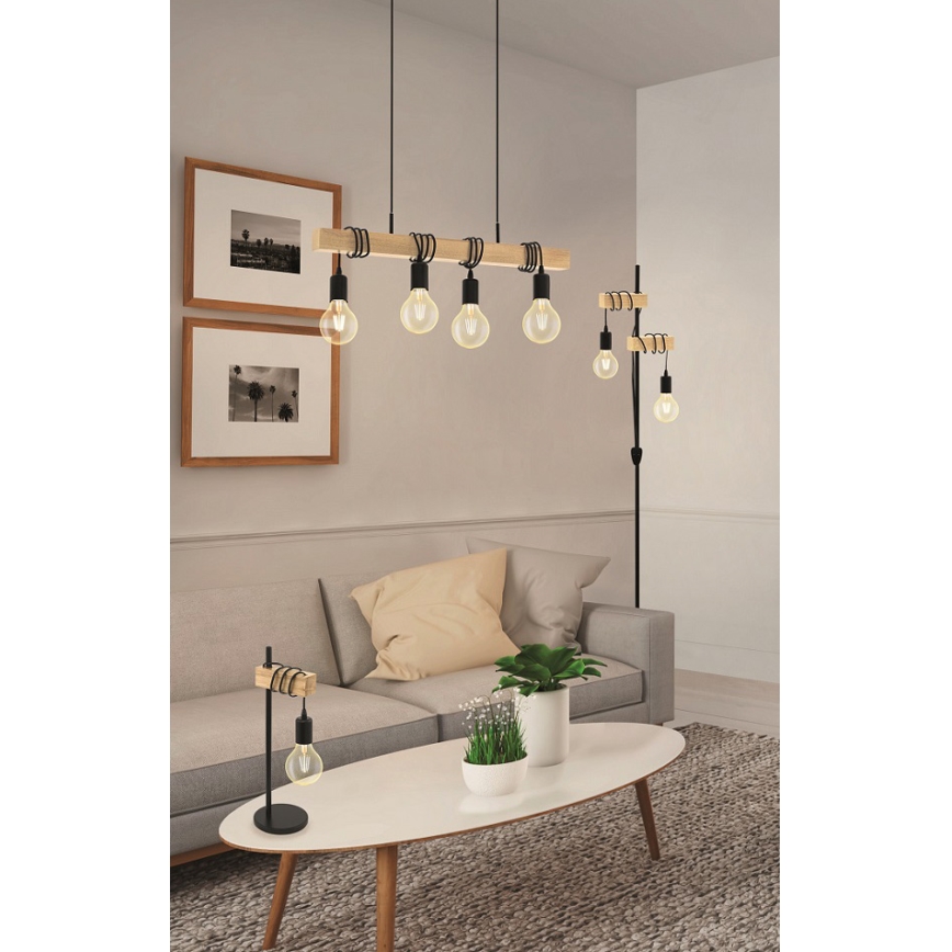 Eglo - Stojací lampa TOWNSHEND 2xE27/10W/230V
