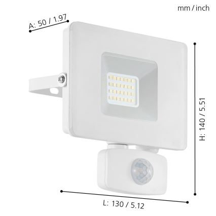 Eglo 33157 - LED reflektor se senzorem FAEDO 3 LED/20W/230V IP44