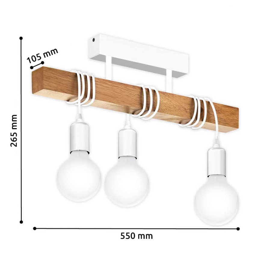 Eglo - Lustr přisazený TOWNSHEND 3xE27/60W/230V