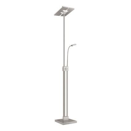 Eglo 33182 - LED Stmívatelná stojací lampa SOLANO 1xLED/26W/230V +1xLED/3,2W 3000K matný chrom