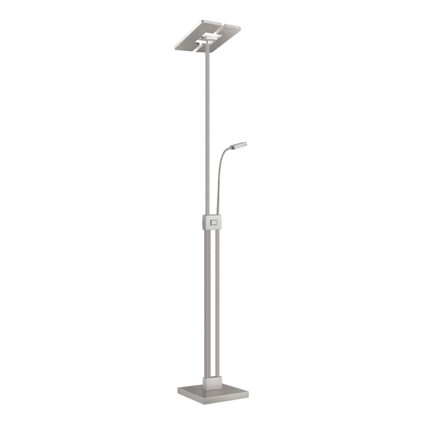 Eglo 33182 - LED Stmívatelná stojací lampa SOLANO 1xLED/26W/230V +1xLED/3,2W 3000K matný chrom