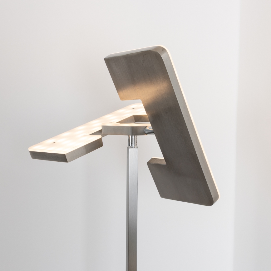 Eglo 33182 - LED Stmívatelná stojací lampa SOLANO 1xLED/26W/230V +1xLED/3,2W 3000K matný chrom