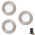 Eglo 33216 - SADA 3x LED RGBW Stmívatelné podhledové svítidlo FUEVA-C LED/3W/230V pr. 8,5 cm