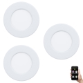 Eglo 33217 - SADA 3xLED RGBW Stmívatelné podhledové svítidlo FUEVA LED/3W/230V pr. 8,5 cm