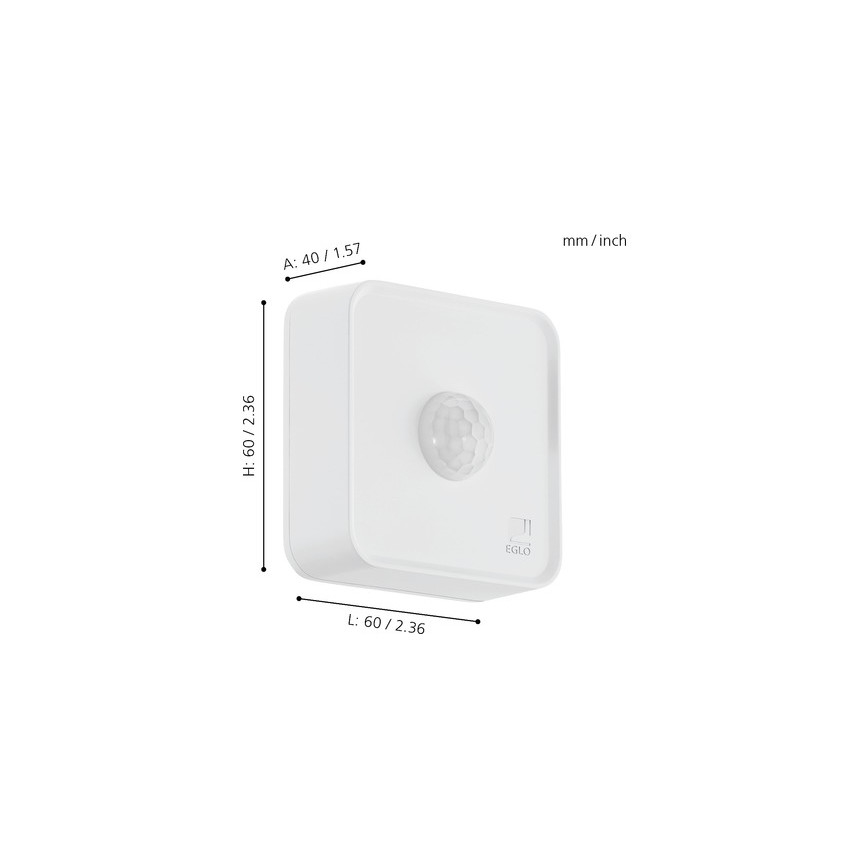 Eglo 33236 - Venkovní pohybový senzor CONNECT SENSOR 3xAA 12 m bílá IP44