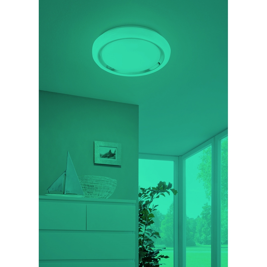 Eglo 33254 - LED RGBW Stmívatelné stropní svítidlo CAPASSO-C LED/17W/230V 2700-6500K pr. 34 cm