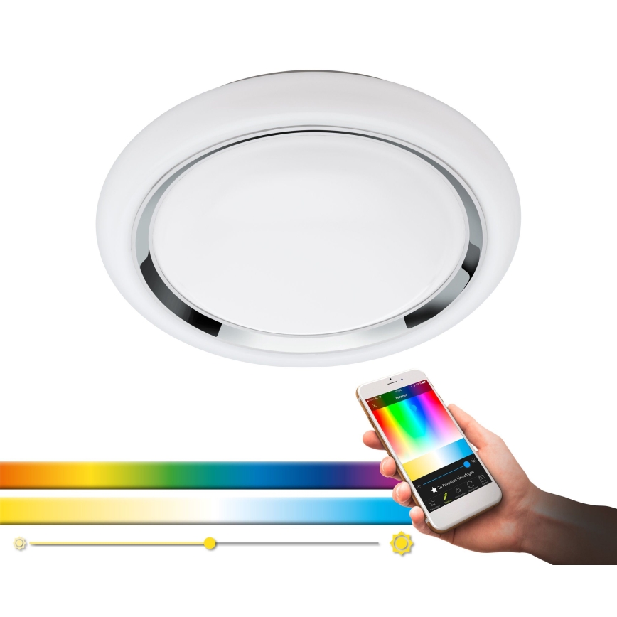 Eglo 33254 - LED RGBW Stmívatelné stropní svítidlo CAPASSO-C LED/17W/230V 2700-6500K pr. 34 cm